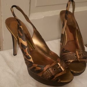 Open toe and open back heels